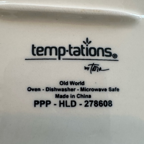 Temptations Navy Sandwich Dessert Tray Old World Handpainted Rare 12x7" - Picture 3 of 6